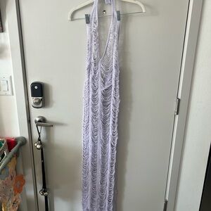 Chic Lavender Knit Halter Dress